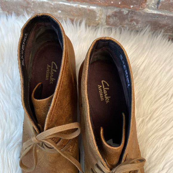 Clarks Artisan Alpine Melt Cognac Leather Booties, Size 11M - Picture 11 of 17